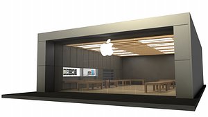 3d apple store v4 model