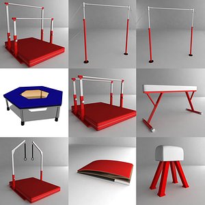 3dsmax gym equipments