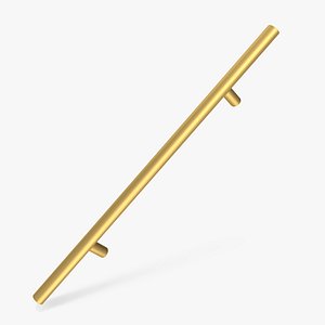 Door Handle Straight Round Gold