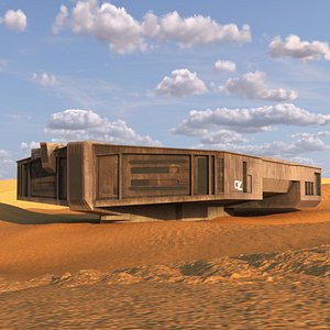 Futuristic Cargo Body of Desert Trawler