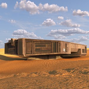 Futuristic Cargo Body of Desert Trawler