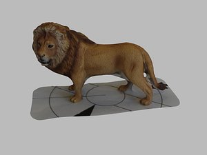 lion statue 3d model