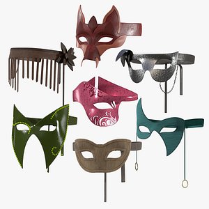 7 ornamental face mask with texture 3D model