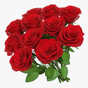rose bouquet 11 3D model