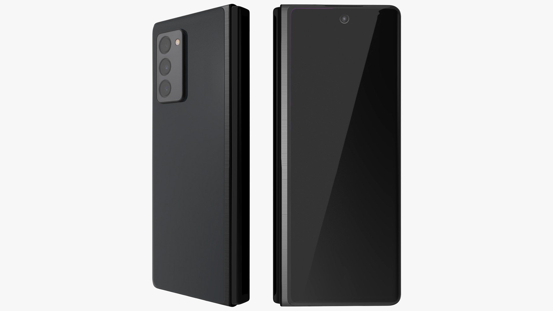 Mobile Phone Black Closed 3D model preview