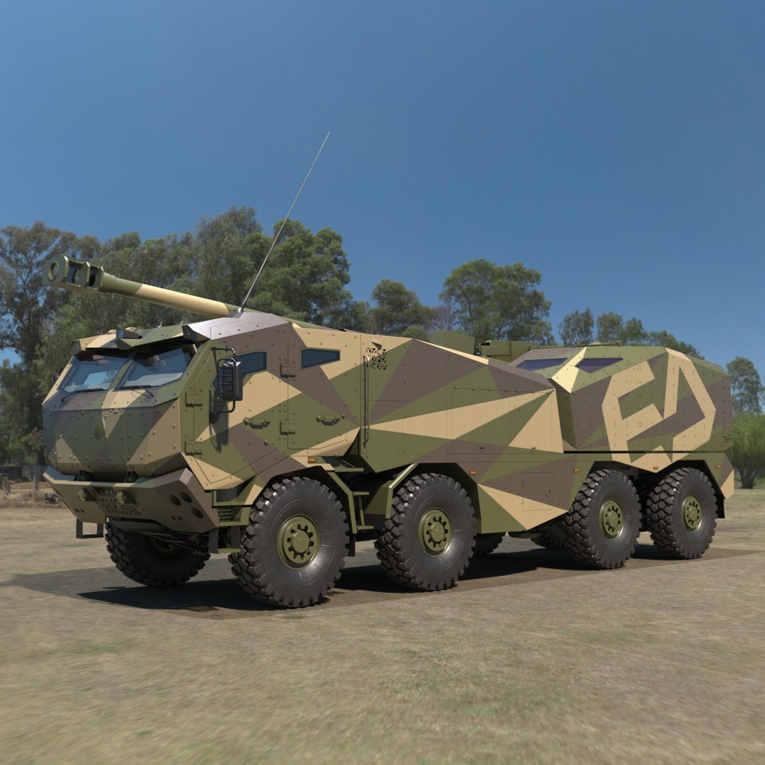 Morana Self-Propelled Howitzer Gun 3D model preview