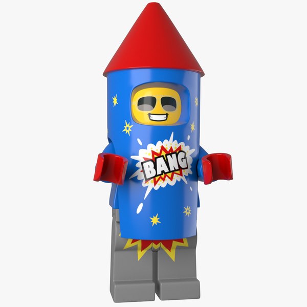 lego Fireworks Guy 3d Model 3D