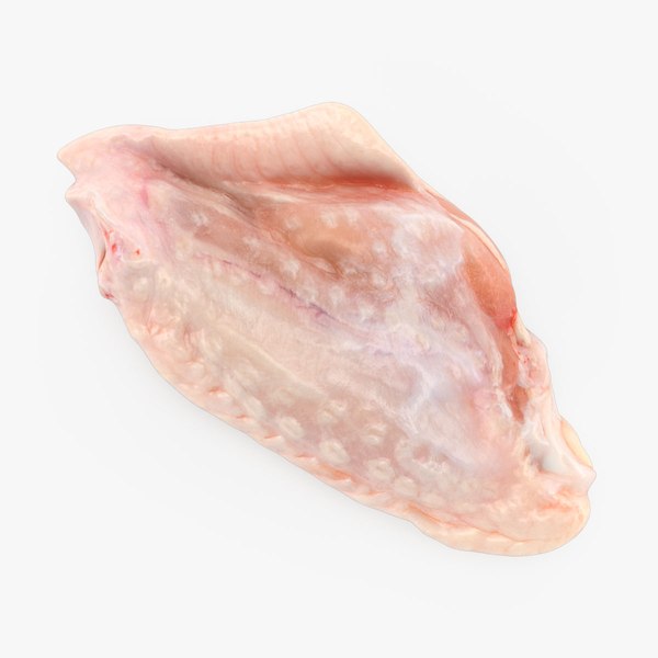 Fresh Raw Chicken Middle Wing v1 3D model