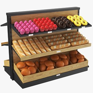 3D real bakery display model