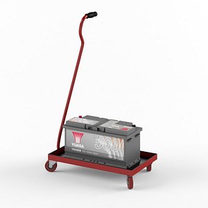 trolley car battery 3D