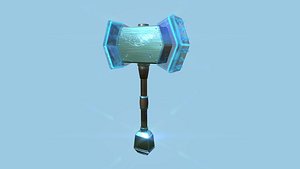 3D model Medieval War Hammer 08 Crystal Elemental - Fantasy Weaponry