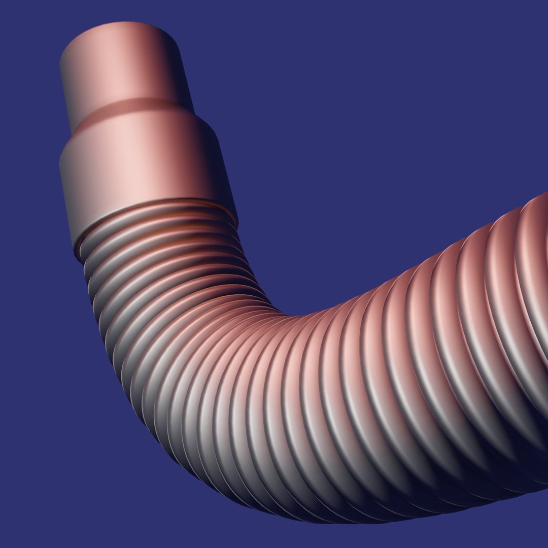 3D Ridged Pipe - TurboSquid 1496612