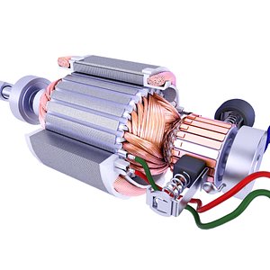 Electric Motor Parts Diagram 36 3D model