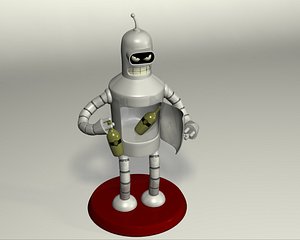 3d bender futurama model