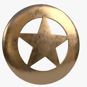 3D model sheriff badge