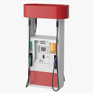 3D model petro station pump gas
