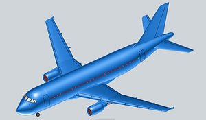 airbus a319-100 solid assembly 3D model