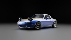 3D 1990 Mazda Miata MX-5 3D Model