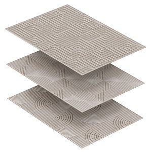 3D model Scandinavian Rugs Set 001