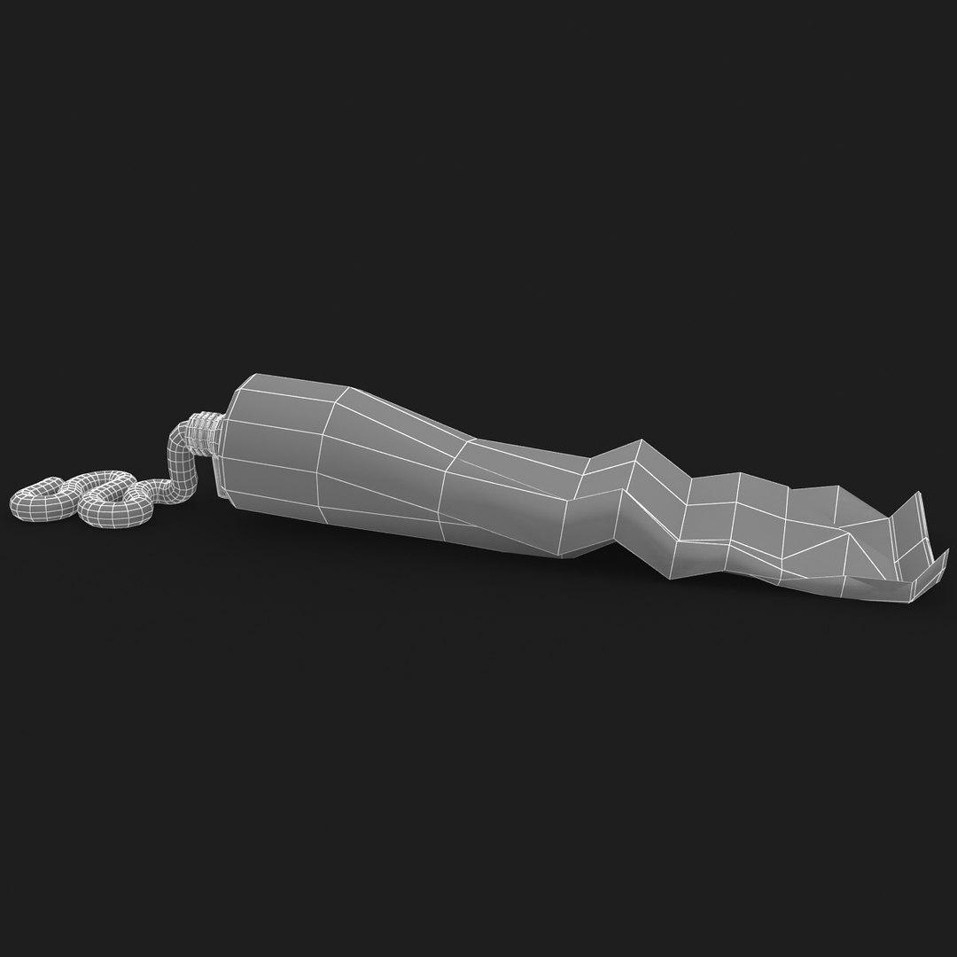 3d Model Tube Paste Animation