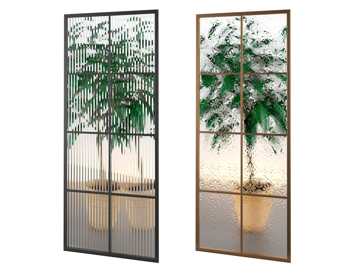 3D Glass Partition Set 04 Model - TurboSquid 1905664