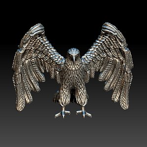 eagle ronde-bosse stl cnc 3D model