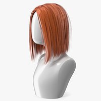 Medium Length Wig Red
