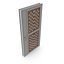 Modern Design White Metal Steel Door with Wooden Details model 3D model