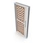 Modern Design White Metal Steel Door with Wooden Details model 3D model