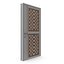 Modern Design White Metal Steel Door with Wooden Details model 3D model