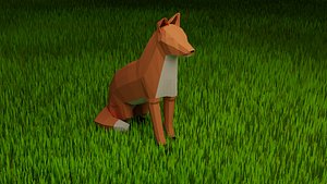 low poly fox