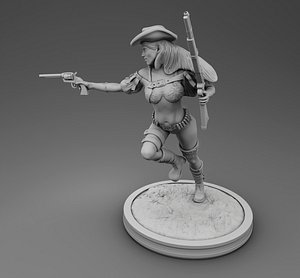 3D Dangerous cowgirl