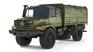 3D Mercedes-Benz Zetros 1833 tarpaulin body 2008