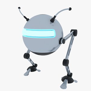 biped robot rigged 3ds