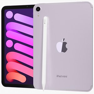 Apple iPad mini 2024 WiFi and Cellular with Pencil Purple