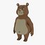 Animated Cartoon Brown Bear 3D Character - Rigged