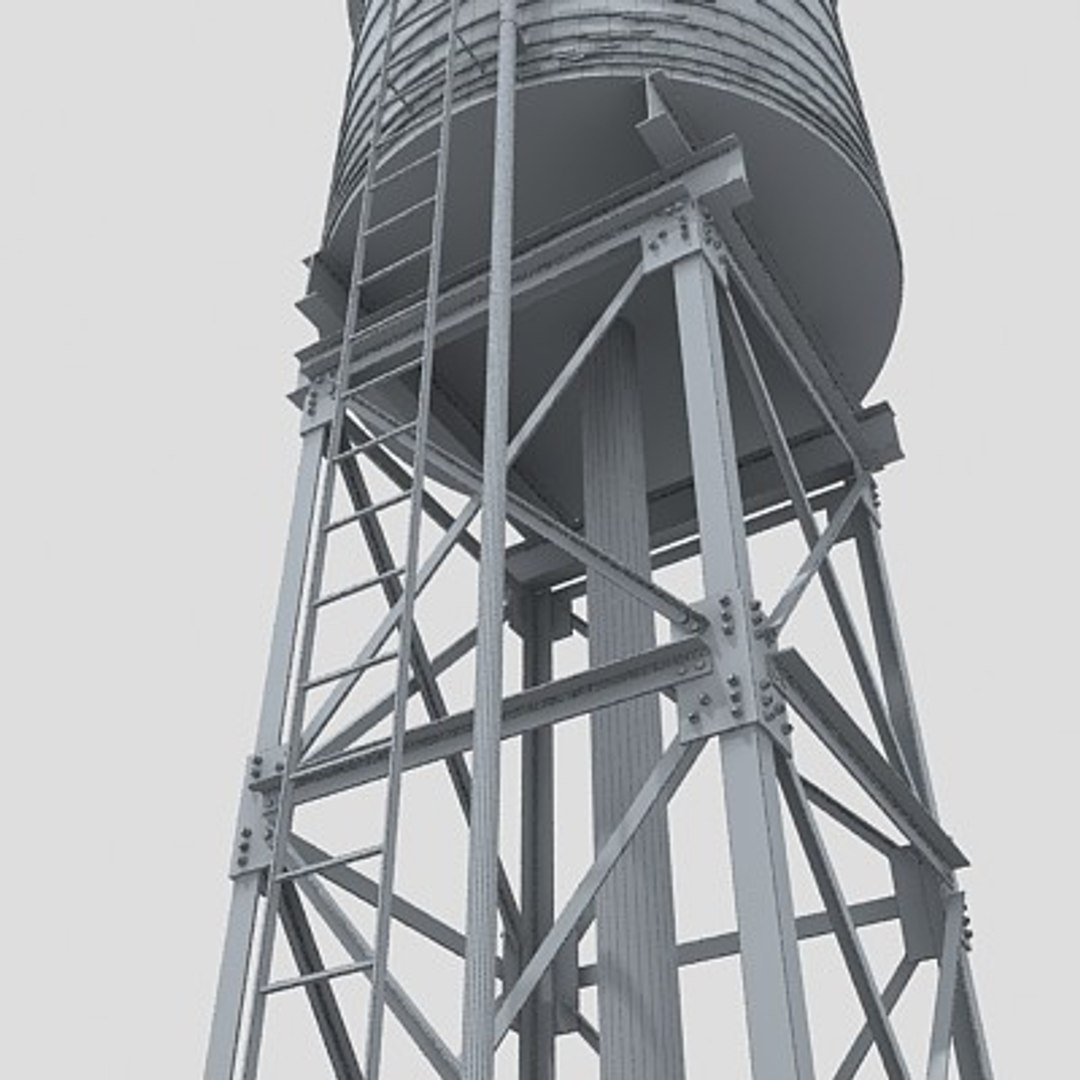 Rooftop Water Tower 1 3ds