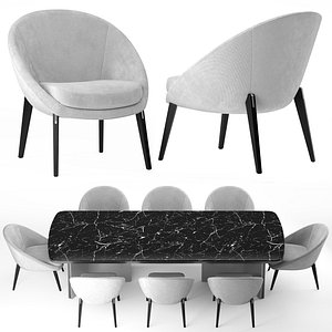 Minotti Lido chair  table Marvin 2021 collection