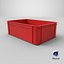 Red Plastic Storage Industrial Container