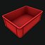 Red Plastic Storage Industrial Container