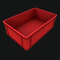 Red Plastic Storage Industrial Container