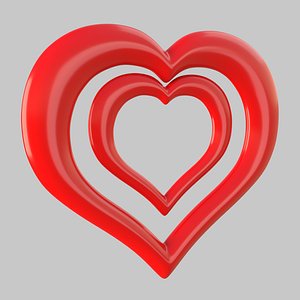 Heart icon v08 3D model