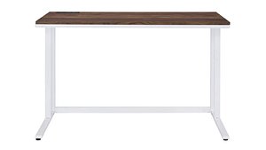 Ergode Built-in USB Port Writing Desk Walnut White Finish model