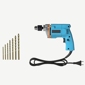3D Electric Drill Machine with long wire model
