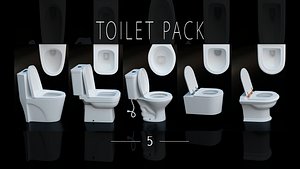 3D Pack Toilet 5 model