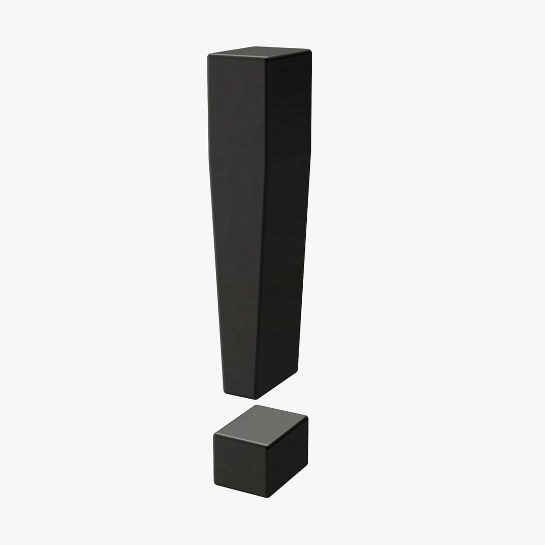 special character 3d model https://p.turbosquid.com/ts-thumb/Ip/8ogXZN/8m56OVjC/exclam/jpg/1342038346/1920x1080/fit_q87/37c19f0aad0f7d0dc475fedc66870143e0182854/exclam.jpg