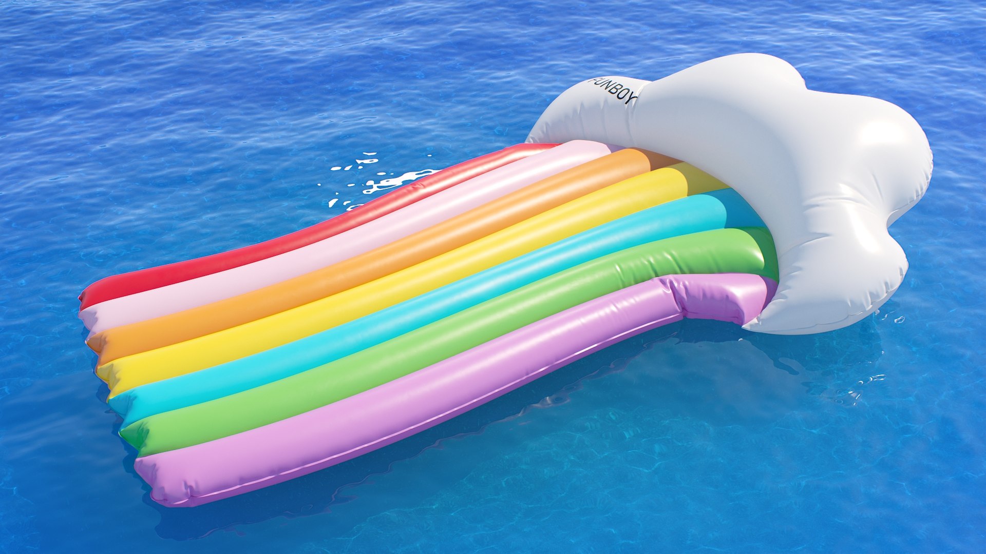 3D Funboy rainbow lounger tube float - TurboSquid 1777895