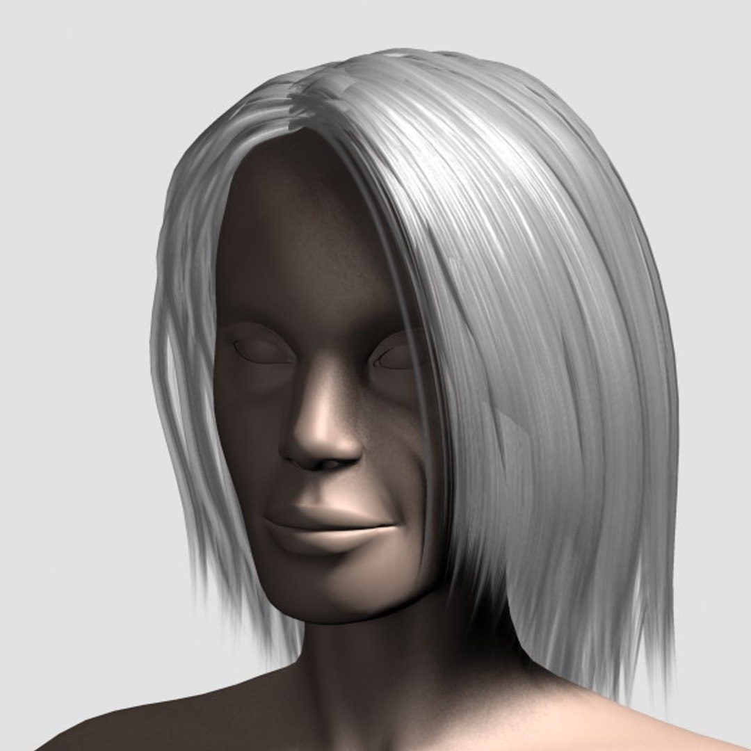 Hair Character Mesh 3d Model