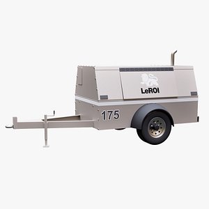 3D LEROI 175 CFM Portable Air Compressor model
