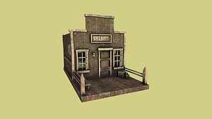 Western Jail Sheriff Wild West Backdrop Full Perm